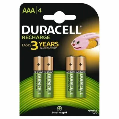 Батарейка аккумуляторная Duracell HR03-4BL 750mAh никель-металлгидридный предзаряженные Батарейка аккумуляторная Duracell HR03-4BL 750mAh никель-металлгидридный предзаряженные
