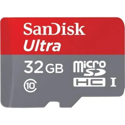 Карта памяти Sandisk Ultra Micro SDHC UHS-I Class 10 80Mb/s 32Gb без адаптера