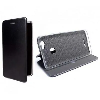Чехол-книжка для BQ-5525 Practic эко кожа+силикон черная