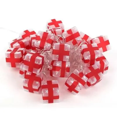 Гирлянда светодиодная Подарки 3 м провод прозрачный LED-20 220V холодный свет 8 режимов Эра ENIN-3P