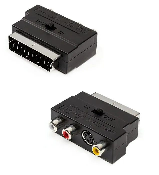 Адаптер переходник с SCART на 3RCA + SVHS Atcom AT1010 Адаптер переходник с SCART на 3RCA + SVHS Atcom AT1010