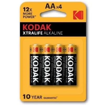 Батарейка Kodak алкалиновая LR6-4BL XTRALIFE Alkaline Батарейка Kodak алкалиновая LR6-4BL XTRALIFE Alkaline