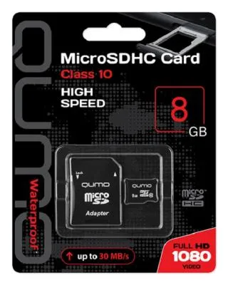 Карта памяти QUMO MicroSDHC Class 10 8Gb Карта памяти QUMO MicroSDHC Class 10 8Gb