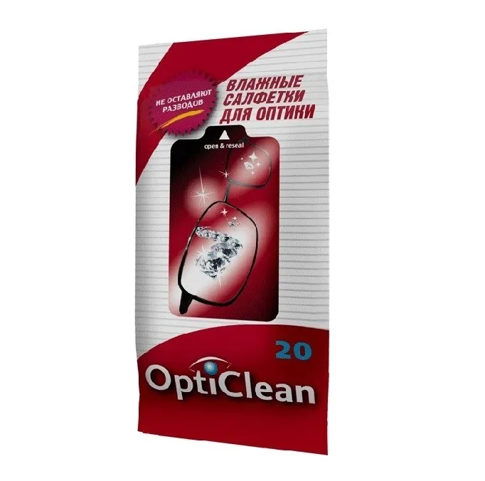 Влажные салфетки OptiClean N20 для оптики Влажные салфетки OptiClean N20 для оптики