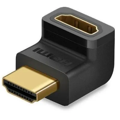 Адаптер переходник HDMI (M) - HDMI (F) угловой Onten HD711 черный