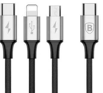 Кабель для зарядки 3 в 1 Lightning/Micro/Type-C Joyroom S-M416 3A 15см красный