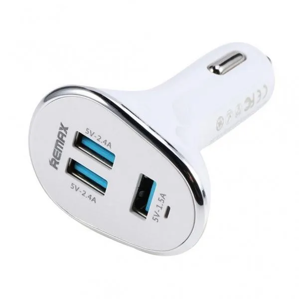 Изображение Автомобильное зарядное устройство Remax RCC302 3USB 6.3A белое фото Автомобильное зарядное устройство Remax RCC302 3USB 6.3A белое