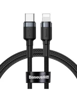Кабель для зарядки iP Lightning to Type-C PD 20W Baseus Cafule CATLKLF-G1 1м черно-серый