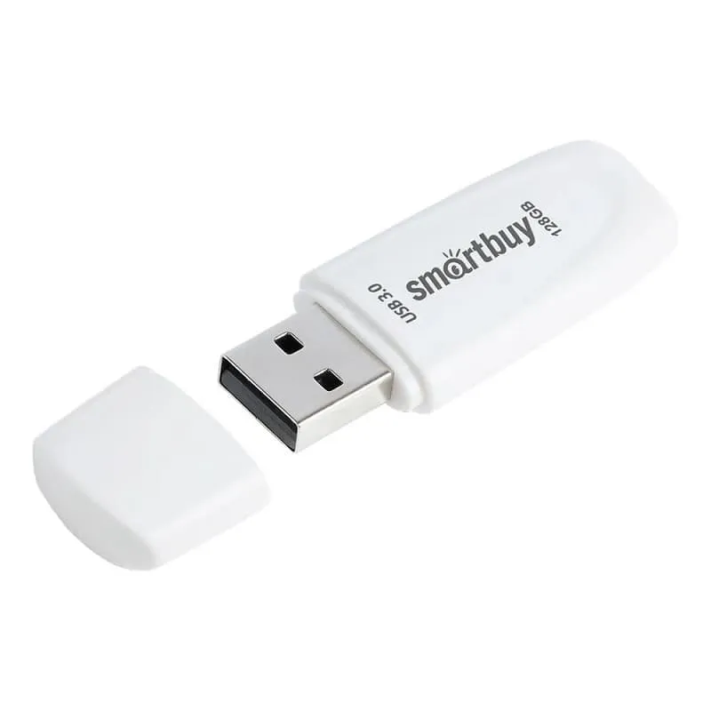 Изображение Флеш-накопитель Smartbuy Scout USB 3.0/3.1 белый 128Gb Изображение Флеш-накопитель Smartbuy Scout USB 3.0/3.1 белый 128Gb