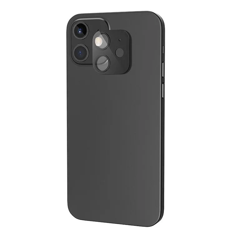 фото Защитное стекло на камеру для iphone 12 mini 5.4 HOCO A18 3D с металлической рамкой черное