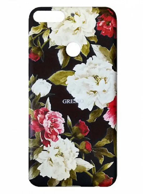 фото Чехол накладка для Xiaomi Redmi 7A Gresso Цветы Барокко силикон черный