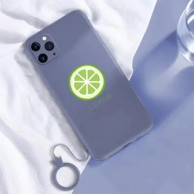 Чехол накладка для iphone 7/8 Plus (5.5) FC лимон силикон фиолетовая