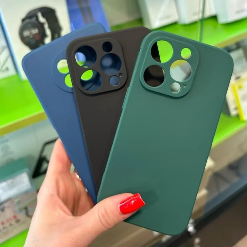 фото Чехол накладка для Xiaomi Redmi 9A с защитой камеры силикон темно-зеленая