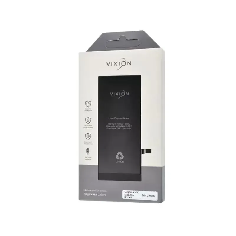 Изображение Аккумулятор для iphone XS Max 3174mAh Vixion с монтажным скотчем фото Аккумулятор для iphone XS Max 3174mAh Vixion с монтажным скотчем