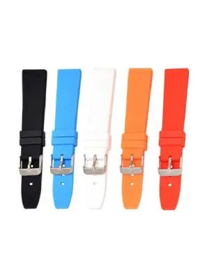 Универсальный ремешок для часов 22мм силиконовый застежка пряжка белый