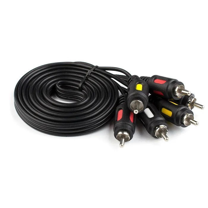 Кабель аудио-видео Atcom AT3275 3RCA - 3RCA 7.5 m черный