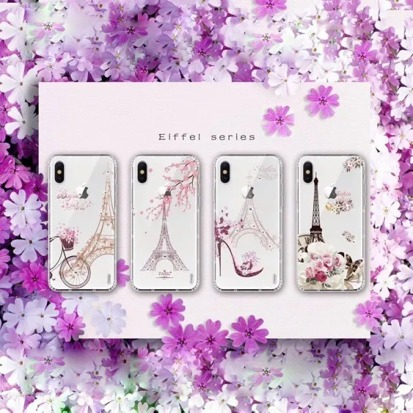 фото Чехол накладка для Xiaomi Redmi Note 6 Pro Ya Desing Eiffel силикон прозрачная со страза