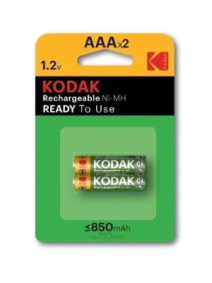 Батарейка аккумуляторная Kodak HR03-2BL 850mAh никель-металлгидридный предзаряженные Батарейка аккумуляторная Kodak HR03-2BL 850mAh никель-металлгидридный предзаряженные