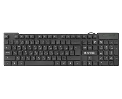 Клавиатура проводная DEFENDER Element HB-190 USB RU черная Клавиатура проводная DEFENDER Element HB-190 USB RU черная