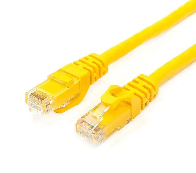 Кабель для интернета Патч-корд UTP Atcom AT3443 RJ45, CAT.6, 1м желтый