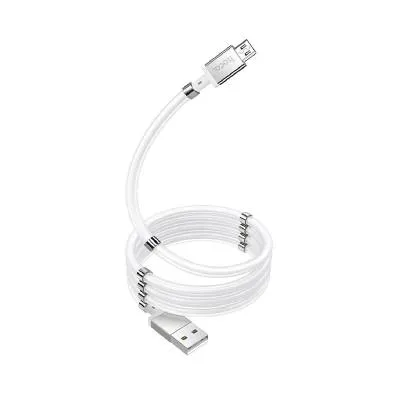 Кабель для зарядки Micro USB HOCO U91 3A силиконовый белый