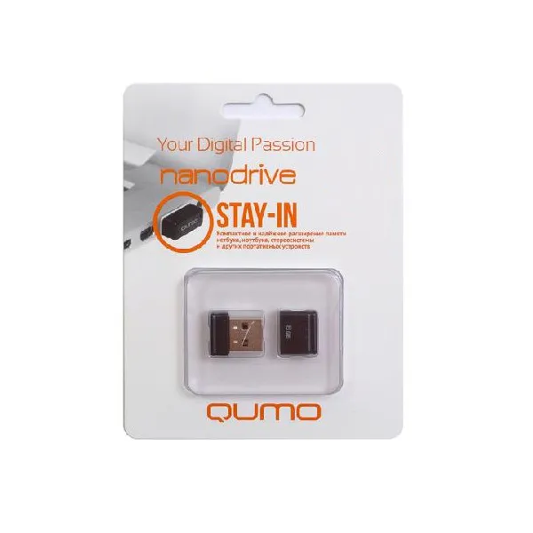 Изображение Флеш-накопитель QUMO Nano черный 16Gb Изображение Флеш-накопитель QUMO Nano черный 16Gb
