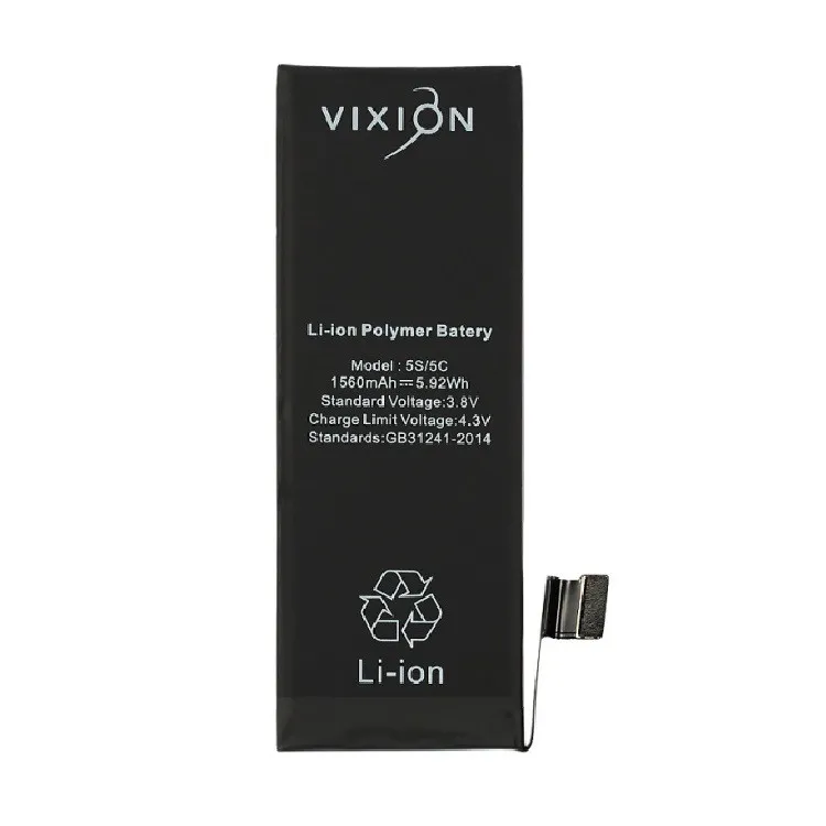 фото Аккумулятор для iphone 5S 1560mAh Vixion с монтажным скотчем