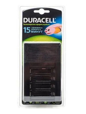 Зарядное устройство для аккумуляторных батареек Duracell CEF15 15-min Express Charger Зарядное устройство для аккумуляторных батареек Duracell CEF15 15-min Express Charger