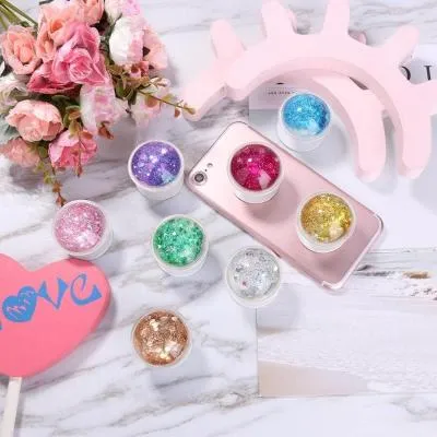 POPSOCKET попсокет для телефона блестки голубой POPSOCKET попсокет для телефона блестки голубой