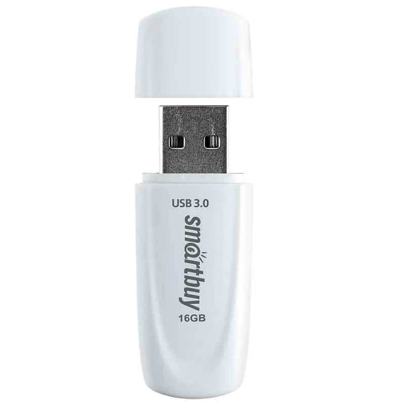 Изображение Флеш-накопитель Smartbuy Scout USB 3.0/3.1 белый 256Gb Изображение Флеш-накопитель Smartbuy Scout USB 3.0/3.1 белый 256Gb