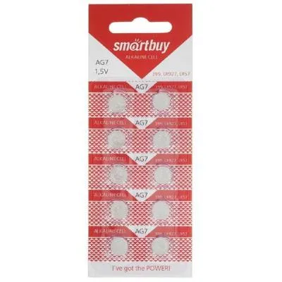 Батарейка Smartbuy алкалиновая AG7-10B (SBBB-AG7-10B) (399,LR927,LR57) часовая