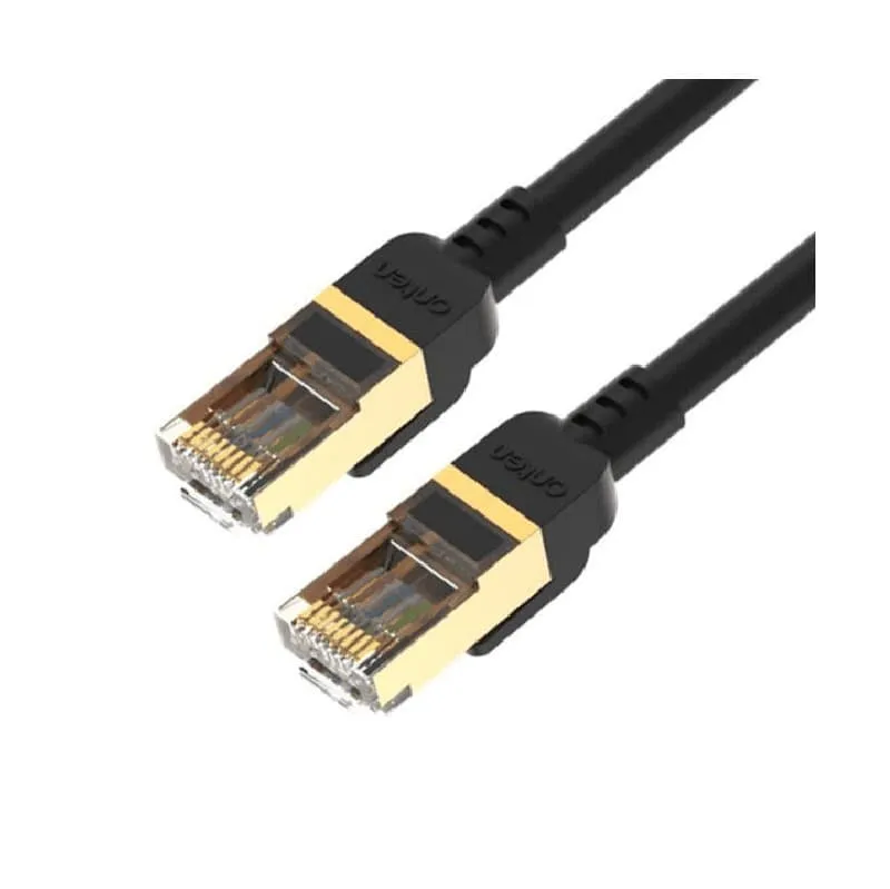 Кабель для интернета Патч-корд Onten E801 RJ45, CAT.8e STP Lan, 2м черный
