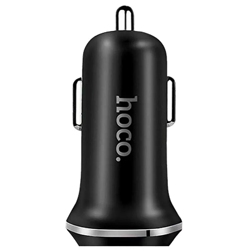 Изображение Автомобильное зарядное устройство HOCO Z1 2USB 2,1A+2,1A черное фото Автомобильное зарядное устройство HOCO Z1 2USB 2,1A+2,1A черное