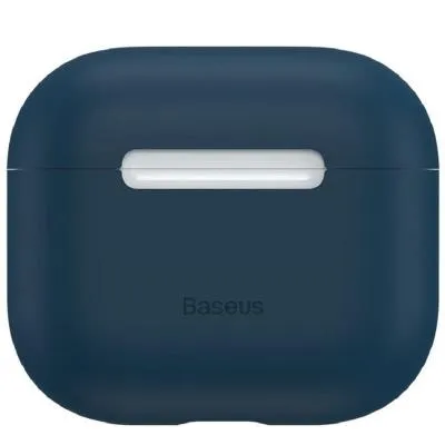 Чехол для наушников  3 Baseus силикон темно-синий