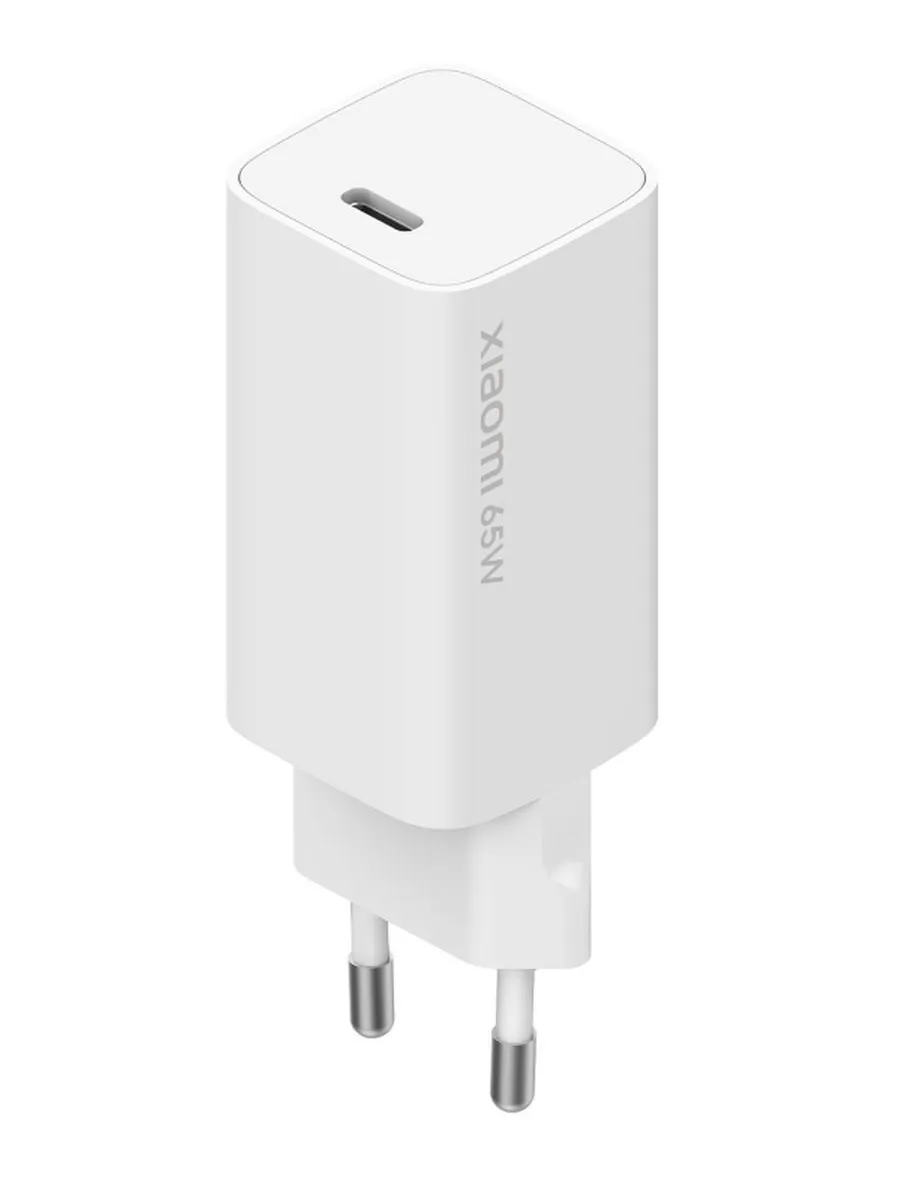 фото Сетевое зарядное устройство Адаптер Блок питания XIAOMI Mi 65W Fast Charger whith GaN Tech белое AD65GEU RU