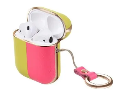 Чехол для наушников Hoco WB15 (вид 04) розово-салатовый с карабином