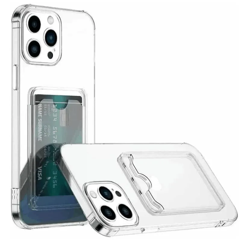 фото Чехол накладка для Xiaomi Poco X3/Poco X3 Pro Red Line iBox Crystal с картхолдером силикон прозрачный