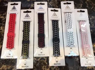 Ремешок для Apple Watch 42/44mm inax протектор красно-черный