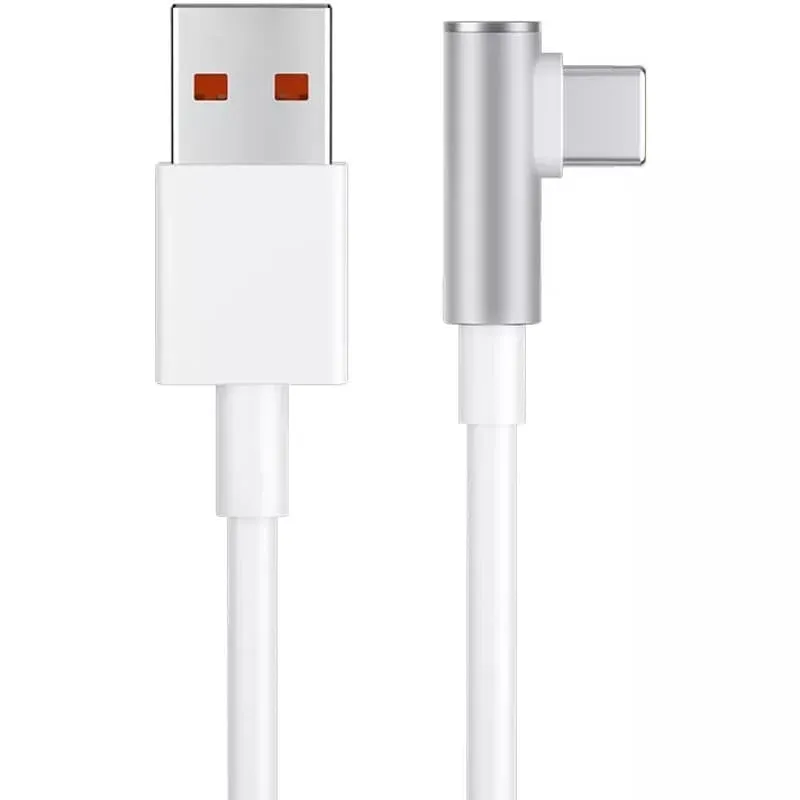 Кабель для зарядки Type-C USB Xiaomi Mi 6A 150см угол 90 белый Кабель для зарядки Type-C USB Xiaomi Mi 6A 150см угол 90 белый