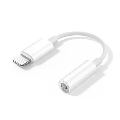 Аудио адаптер переходник для наушников iphone с Lightning на Jack 3.5 Red Line белый