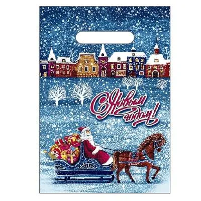 Пакет "Снегопад" полиэтиленовый с вырубной ручкой 20х30 см, 30 мкм 2737888