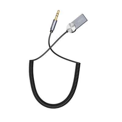 Блютуз aux FM трансмиттер bluetooth адаптер ресивер Fixtor BUA1 черный