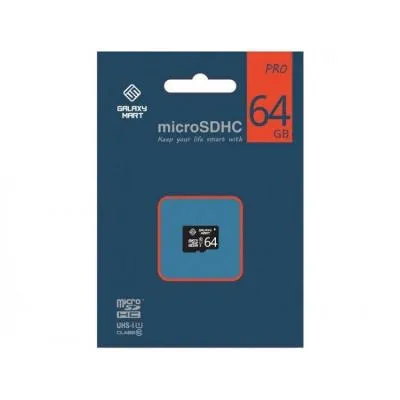 Карта памяти GalaxyMart Micro SDHC Class 10 UHS-I U1 64Gb без адаптера Карта памяти GalaxyMart Micro SDHC Class 10 UHS-I U1 64Gb без адаптера