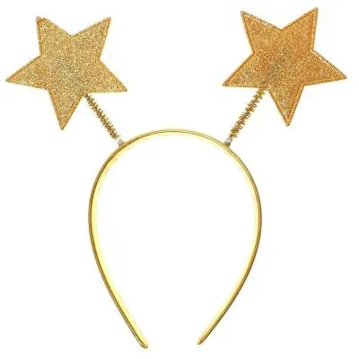 Ободок для волос ушки звезды золото