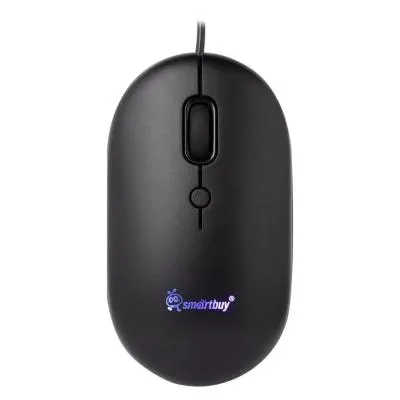 Мышь проводная Smartbuy 328 бесшумная с подсветкой черная (SBM-328-K)