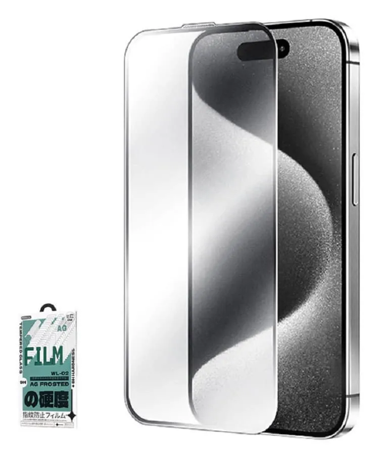 фото Защитное стекло для iphone 15 (6.1) Remax WL-02 AG Frosted Matte матовое черное