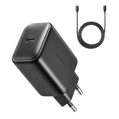 Сетевое зарядное устройство + кабель Type-C to Type-C Joyroom JR-TCF23EU PD25W Type-C USB-C черный