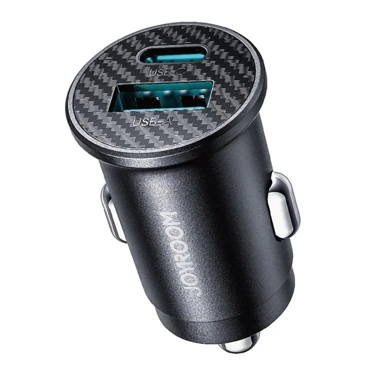 Изображение Автомобильное зарядное устройство Joyroom JR-CCN16 Mini PD 15W / Type-C USB-C+USB черное фото Автомобильное зарядное устройство Joyroom JR-CCN16 Mini PD 15W / Type-C USB-C+USB черное