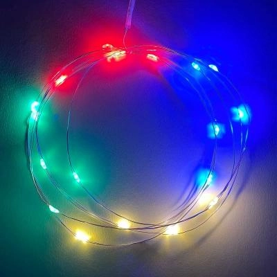 Гирлянда нить роса 2м LED-20 мультиколор 3хAA Эра ENIN-2B