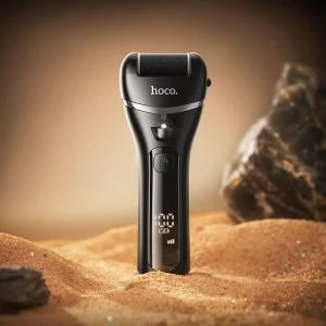 Электрическая пилка для пяток роликовая Hoco HP90 120mAh черная